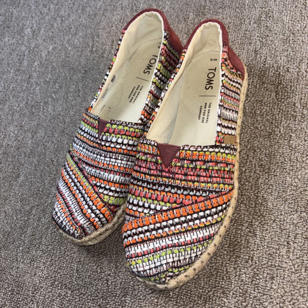 TOMS Women’s Size 6 Colorful Shoes Summer Beach Vacation